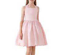 XINYUNZU Robe Princesse Fille - Elégante - Robe de soirée Licou Robe Bal de Promo Cérémonie Fête, Summer Dress Girls Robes pour Fille et Ado Rose 9-10 Ans