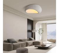 XinZe Lampe De Plafond Moderne Simple Plafonnier Wabi-sabi E27 Abat-jour En Polyéthylène Imitation Ciment Luminaire De Décoration Intérieure Pour Chambre À Coucher Salon Îlot De Cuisine(50CM)