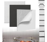 XINZI Panneaux acoustiques 3D, carrés, autocollants, absorbeur de bruit, panneaux muraux, isolation acoustique, revêtement mural, traitement acoustique, blancs