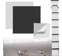 XINZI Panneaux acoustiques 3D, en forme de losange, autocollants, absorbeur de bruit, panneaux muraux, isolation acoustique, revêtement mural, traitement acoustique, gris clair