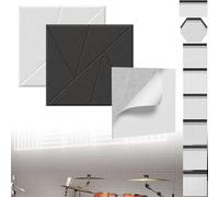 XINZI Panneaux acoustiques 3D, en forme de V, autocollants, absorbeur de bruit, panneaux muraux, isolation acoustique, revêtement mural, traitement acoustique, blancs