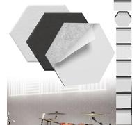 XINZI Panneaux acoustiques 3D, hexagonaux, autocollants, absorbeur de bruit, panneaux muraux, isolation acoustique, revêtement mural, traitement acoustique, blancs
