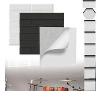 XINZI Panneaux acoustiques 3D - Motif carrelage - Panneaux acoustiques autocollants - Isolation acoustique - Panneaux muraux - Isolation acoustique - Revêtement mural - Traitement acoustique - Disques
