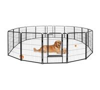 XINZI Parc à enclos pliable pour chiots de 80 cm de haut - Avec 2 portes et 15 piquets d'ancrage - Pour petits animaux - Grille pour appartement, jardin, camping