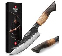XINZUO 15cm Couteau Viking de Chef 67 Couche Damas Acier -Forgé à la Main Tranchant Couteau à Désosser de Cuisine pour la Maison,la Cuisine en Plein Air,le Camping-Poignée Ergonomique en Chêne Blanc