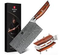XINZUO Acier Damas 18cm Couperet de Cuisine, Professionnel Feuille de Boucher Couteau, Tranchants Couteau de Chef Chinois, Haute Qualité Couteaux de Cuisine, avec Rosewood Poignée - Yi Série