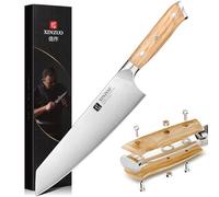 XINZUO Acier Inoxydable 1.4116 Allemand 21cm Couteau de Chef Kiritsuke -Tranchant et Durabilité Couteau de Cuisine -pour Viande, Poisson, Fruits et Légumes -Poignée Ergonomique en Bois d'Olivier