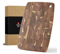 XINZUO Planche à Découper Apéro en Bois d'Acacia 36x24x1,9cm- Planche de Service de Cuisine Professionnelle- Fabriquée à la Main en Bois End Grain- Utilisable des Deux Côtés