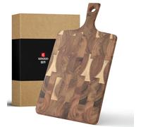 XINZUO Planche Apéro en Bois d'Acacia 41 * 22 * 1,9cm Planche à Découper de Cuisine avec Poignée -Planche de Service Pour Couper, Organiser et Servir Double Face Planche en Bois Plateau de Service