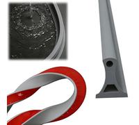 xinzyxx Barrière de Barrage d'eau de Seuil de Douche, Seuil de Douche, Matériau en Silicone, Seuil de Douche, Barrage d'eau pour Joint Douche Sol Séparation Humide et Sèche d'eau(Gray,130cm/51.18in)