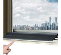 Xinzyxx Déflecteur de Pluie Adhésif en Caoutchouc, Pare-pluie pour Porte et Fenêtre, Joint en Caoutchouc Découpable Sans Perçage pour Fenêtre, Porte-Fenêtre Coulissante et Balcon(1.5m(4.9ft),5.5cm)