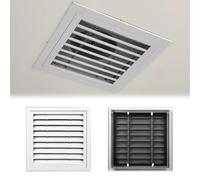 xinzyxx Grille De Retour D'air À Persiennes, Panneau D'accès pour Plafond Mural, Couvercle De Ventilation En Aluminium Blanc, pour Bureau À Domicile, Hôtel, Usine, Bâtiment(50 * 50cm/19.7 * 19.7in)