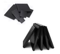 xinzyxx Plaques Amortissement Bruit, Tapis Caoutchouc pour Climatiseur Système Audio, Pieds Antivibrations Antidérapants, Coussin Isolation, Protecteur Sol Anti-Rayures(300 * 300mm,16mm)