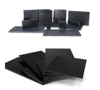 xinzyxx Plaques Antivibrations, Tapis Amortisseur pour Tapis De Course Laveuse Réfrigérateur, Pieds Antidérapants Isolation Phonique pour Équipements Sportifs Électroménagers(230 * 230mm,20mm)