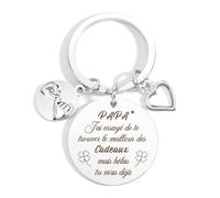 Xioabre Cadeau Noel Papa Cadeau Fete Des Peres Papa Cadeaux Pour Père Anniversaire Porte Clef Père Idee Cadeaux Anniversaire Beau-père Présent Homme Original Présent Saint Valentin