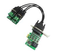 XIOANG Carte Industrielle PCIe RS422 RS485 à 4 Ports à Vitesse Rapide avec à Profil Bas pour Remplacement d ' Application Industrielle Carte PCIE à de données Rapide