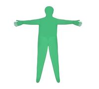 XIOANG Photographie du corps complet Chromakey Costume vert unisexe adulte vert body extensible pour Photo vidéo effet spécial costume de virtuel
