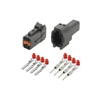 XIOKLM 1-20 Ensemble 4 Voies démarreur PB011-04327 PB015-04320 Prise de Voiture 7222-7740-40 7123-7740-40 connecteur Fil scellé Automobile(Female Male,20 Sets)