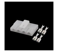 XIOKLM 1-20SETS 4 Pin Male Female 6.3MM Car Unsealed Connector with Terminal PP0323802 / Energy Automobile Wire Socket(Female,10 Sets)