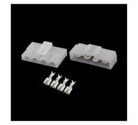 XIOKLM 1-20SETS 4 Pin Male Female 6.3MM Car Unsealed Connector with Terminal PP0323802 / Energy Automobile Wire Socket(Female Male,1 Sets)