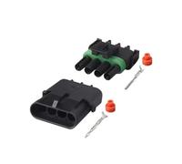 XIOKLM 1/5/20 Sets 2.5 Series 1 3 4 6 Pin Automotive Female Male Weather Pack Socket Plug Automobile Connector(Female Male,10 Sets)