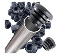 XIOKLM Bouchon d'extrémité rond en plastique noir, 8 pièces, Inserts de Tube, bouchon d'insertion bonde for tuyau pied chaise, Tapon Tubo(40mm)