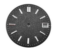 XIOKLM Cadran de Montre 28.5mm for NH35 NH35a, avec fenêtre Date, Montres Couleur Noir et Blanc, Mouvement Automatique, Accessoires, pièces(Dial 2)