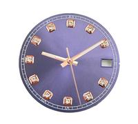 XIOKLM Cadran de Montre avec Aiguilles, 28.5mm, for NH34 NH35 NH35A, adapté à 3.0 Heures et .8, Visages stériles, Mouvement Automatique(Dial with Hands 13)