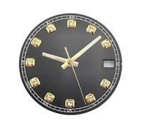 XIOKLM Cadran de Montre avec Aiguilles, 28.5mm, for NH34 NH35 NH35A, adapté à 3.0 Heures et .8, Visages stériles, Mouvement Automatique(Dial with Hands 5)