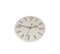 XIOKLM Cadran de Montre clouté Vert Lumineux, avec Chiffres Romains, sans fenêtre Date, for Accessoires Mouvement NH35/8215/2836(White set-NH35-126-1)
