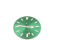 XIOKLM Cadran de Montre clouté Vert Lumineux, avec Chiffres Romains, sans fenêtre Date, for Accessoires Mouvement NH35/8215/2836(Green set-NH35-126-1)