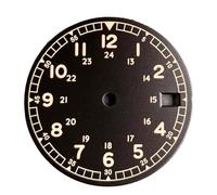 XIOKLM Cadran de montre for hommes, cadran automatique for NH35 NH36, remplacement cadrans saumon blanc et noir, fenêtre Date, Black dial-2-3H date, One Size