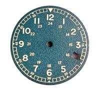 XIOKLM Cadran de montre for hommes, cadran automatique for NH35 NH36, remplacement cadrans saumon blanc et noir, fenêtre Date, Green dial-3.8H, One Size