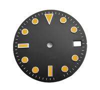 XIOKLM Cadran de Montre NH35 NH36 28.5mm, avec Aiguilles, Visages Noirs et Blancs, Accessoires Mouvement Automatique(Dial 16)
