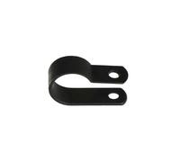 XIOKLM Clips de fixation tuyau en plastique noir, 100 pièces, attaches câble Nylon Type R, matériel, raccords électriques(16.2mm black)