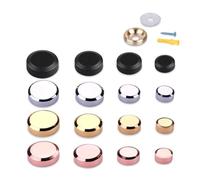 XIOKLM Clous de décoration for panneaux d'affichage, attaches en verre, vis fixation miroir, couvercles acier inoxydable, quincaillerie for meubles, 4 pièces(Black,22mm)