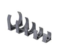 XIOKLM Colliers de serrage en PVC gris 20/25/32/40/50 mm, supports tuyau forme U, raccords plomberie for l'irrigation jardin(40mm(50 Pieces))