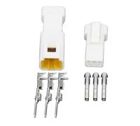 XIOKLM Connecteur de Voiture Blanc, Coque en Plastique à 3 Broches, avec Terminal DJ7036-0.7-11/21, connecteur 3P(10 Sets)