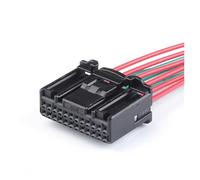 XIOKLM Connecteur électronique de rétroviseur Audio Automatique, 1 pièce, 24 Broches 1379668-1, Faisceau câbles, Prise Femelle et mâle 1379681-1(24P Female,1Pc)