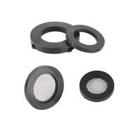 XIOKLM Joint plat en caoutchouc avec filtre à 40 mailles, 20 pièces, 19mm 24mm, rondelle d'étanchéité de robinet, filetage femelle 1/2 "3/4", raccord de connecteur d'eau de jardin(Black-02)