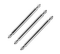 XIOKLM Lot de 10 barrettes à ressort double support de 1,5 mm et 0,8 mm de diamètre pour bracelet de montre en acier inoxydable de 10 à 30 mm de large, 1,8 mm., 19MM_10PCS