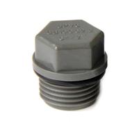 XIOKLM Lot de 2 bouchons filetés mâles 1/2", 3/4" et 1" for tuyaux PVC, écrous en plastique for irrigation jardin aquarium(Grå,32mm)