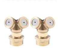 XIOKLM Lot de 2 buses à eau, raccord nébulisation universel 1/2", tête poreuse, arroseur(2pcs 2 Hole)