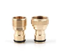 XIOKLM Lot de 2 raccords rapides filetés 1/2" for robinet d'arrosage jardin, adaptateur for tuyau(Mf)