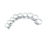 XIOKLM Lot de 20 colliers de serrage réglables en fer galvanisé pour tuyau de carburant/engrenage - Clip de serrage à ressort de 8 mm (10-19 mm)