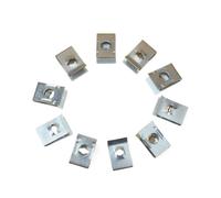 XIOKLM Lot de 20 fixations universelles en U pour voiture - Vis autotaraudeuses - Trou de 6 mm - Garniture de porte intérieure - Rivets métalliques