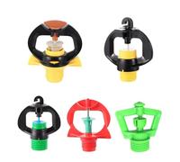 XIOKLM Lot de 5 mini buses rotatives à filetage mâle 1/2" et 3/8" for l'irrigation des parterres fleurs massifs, arrosage pelouse imitant la pluie /(Yellow)