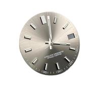 XIOKLM Montre à Cadran 28.5MM, sans Logo, Vert Lumineux, avec Aiguilles, adapté aux Accessoires de Mouvement NH35 NH36(Grey Set)