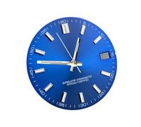 XIOKLM Montre à Cadran 28.5MM, sans Logo, Vert Lumineux, avec Aiguilles, adapté aux Accessoires de Mouvement NH35 NH36(Blue Set)