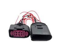 XIOKLM Phare au xénon HID de Voiture, Adaptateur Prise Femelle à 14 Broches mâle, Pigtail 1J0973737 1J0973837 avec Fil 20cm, Plug and Play(10 Sets)